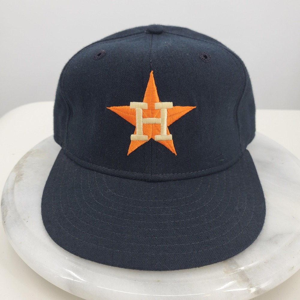 Vintage Houston Astros New Era Diamond Collection Fitted Hat Navy Size 7 USA